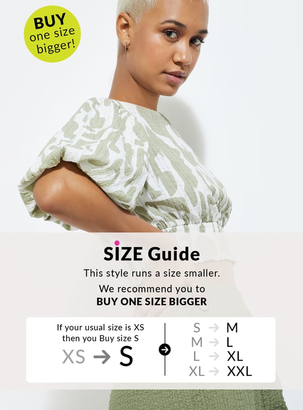 URB_N Women Printed Crop Top