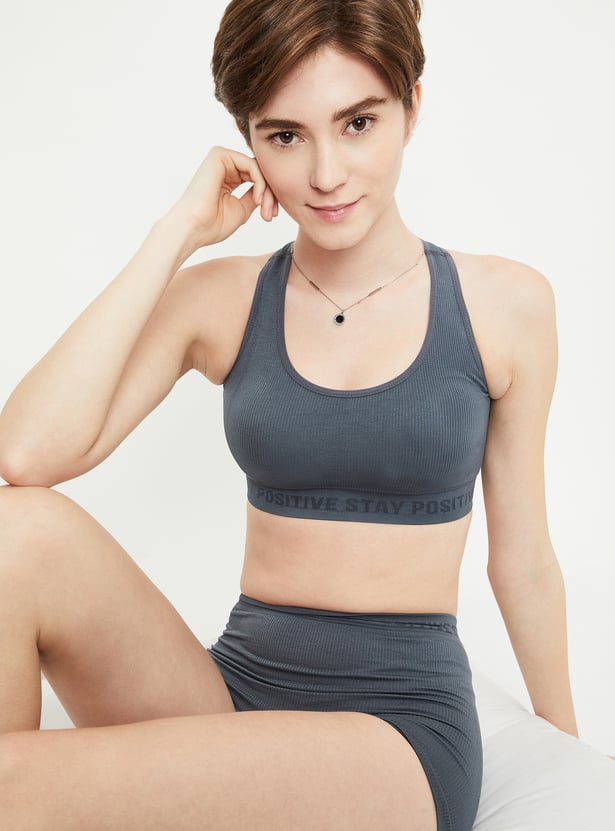 Women Ribbed Sports Bra