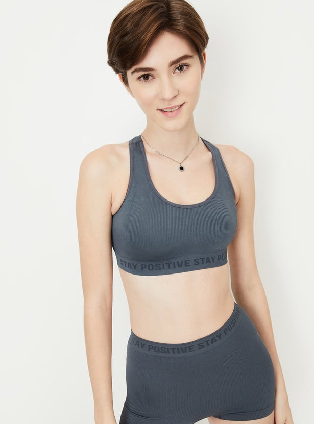 Women Ribbed Sports Bra