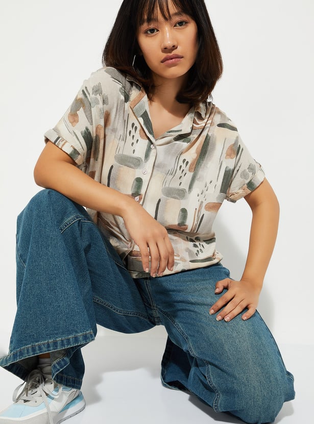 URB_N Women Printed Resort Shirt