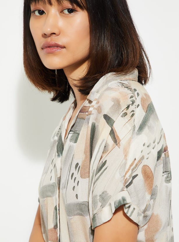 URB_N Women Printed Resort Shirt