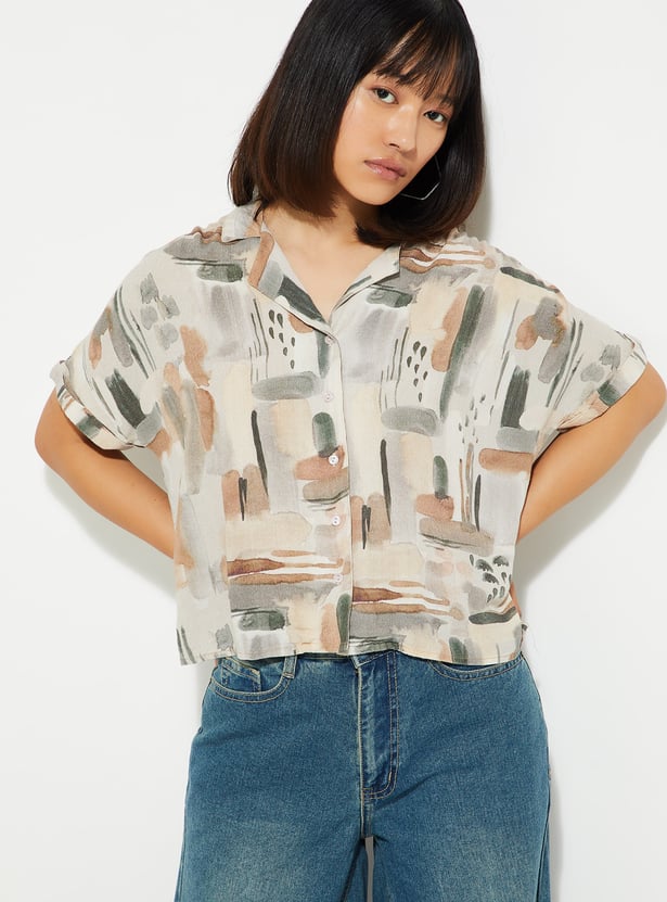 URB_N Women Printed Resort Shirt