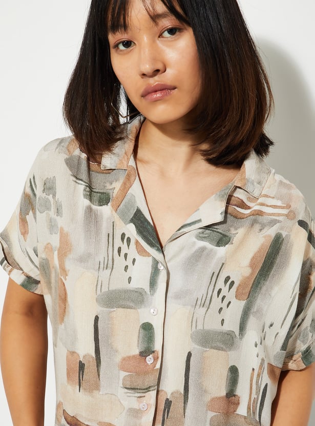 URB_N Women Printed Resort Shirt