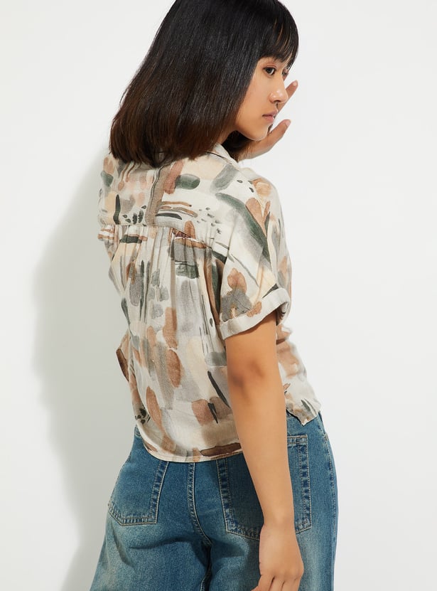 URB_N Women Printed Resort Shirt