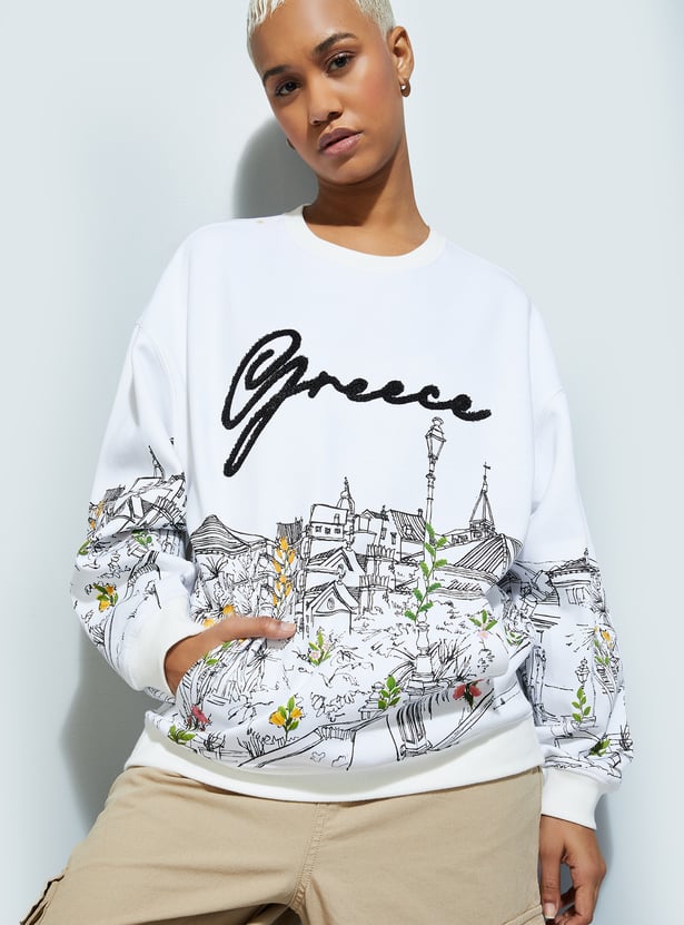 URB_N Women Graphic Printed Sweatshirt