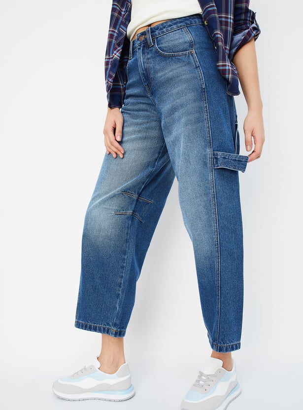 Women Washed Skater Fit Jeans