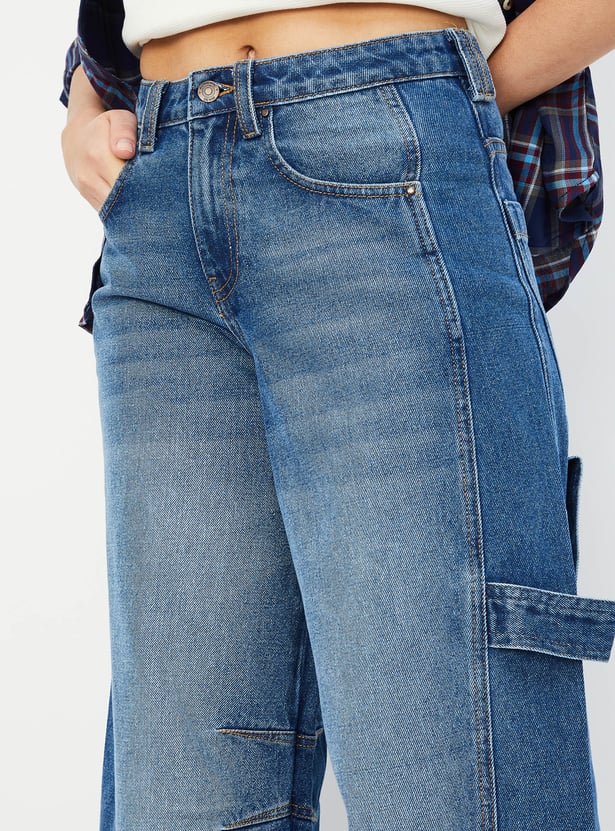 Women Washed Skater Fit Jeans