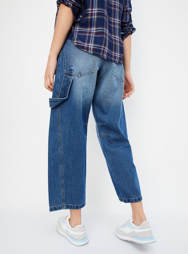 Women Washed Skater Fit Jeans