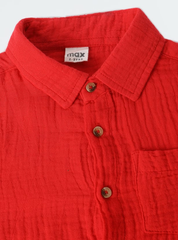 Boys Crinkled Casual Shirt