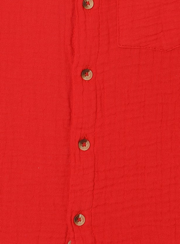 Boys Crinkled Casual Shirt