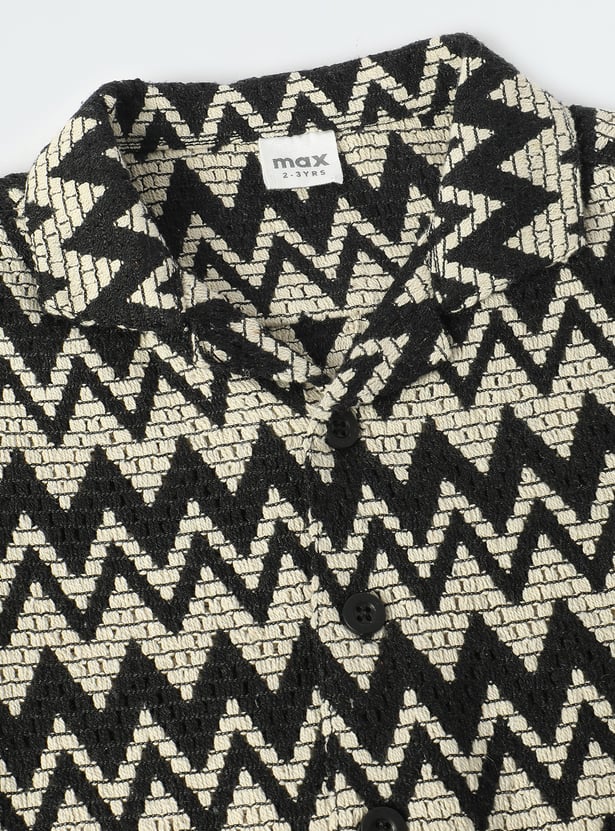 Boys Chevron Crochet Resort Shirt