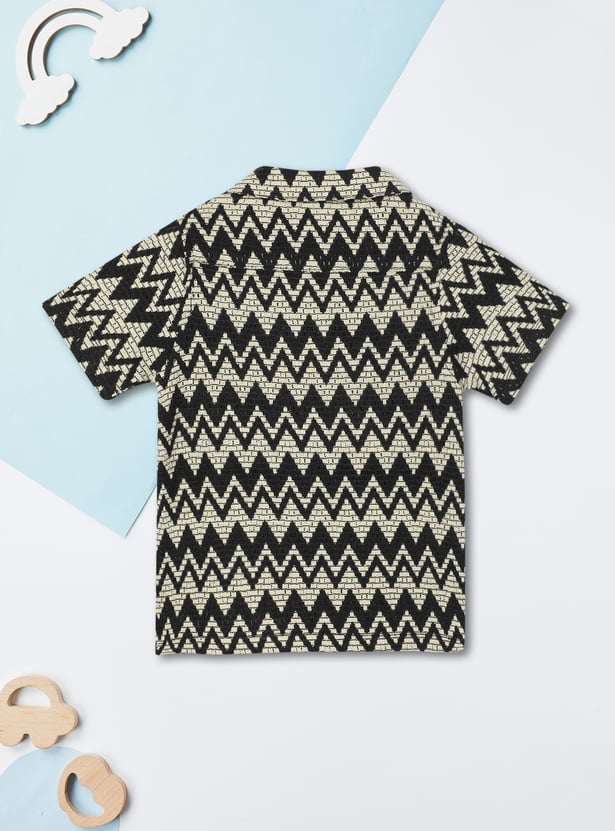 Boys Chevron Crochet Resort Shirt