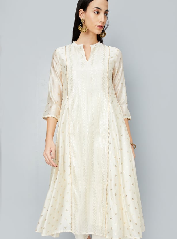 Women Embroidered A-line Kurta