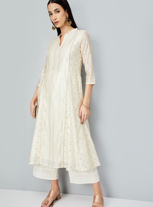 Women Embroidered A-line Kurta