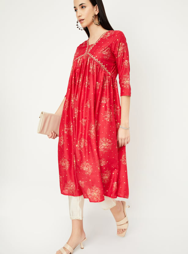 Women Printed Empire Yoke Kurta