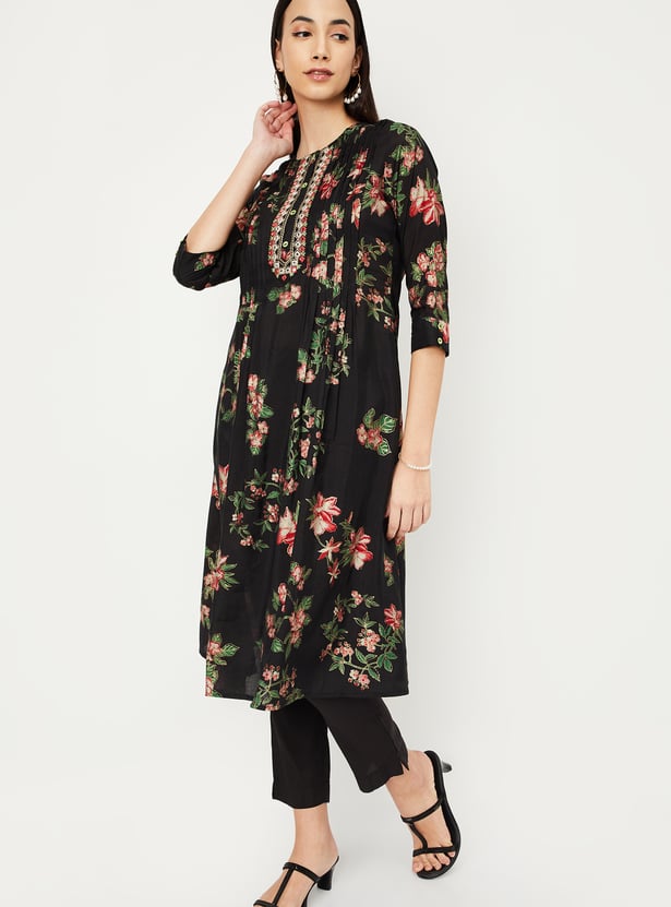 Women Multicolor Floral Printed Kurta