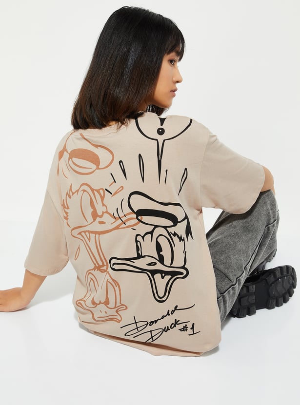 URB_N Women Donald Duck Printed T-shirt