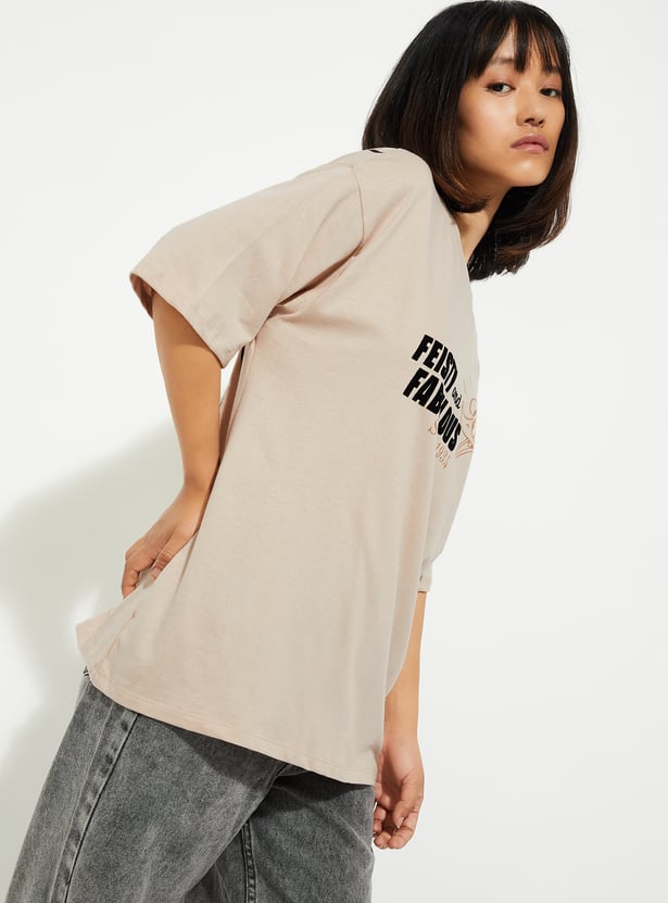 URB_N Women Donald Duck Printed T-shirt