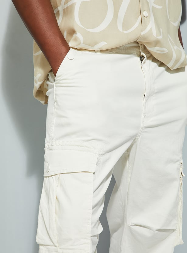 Buy URB_N Men Relaxed Fit Parachute Cargo Pants Online at just Rs