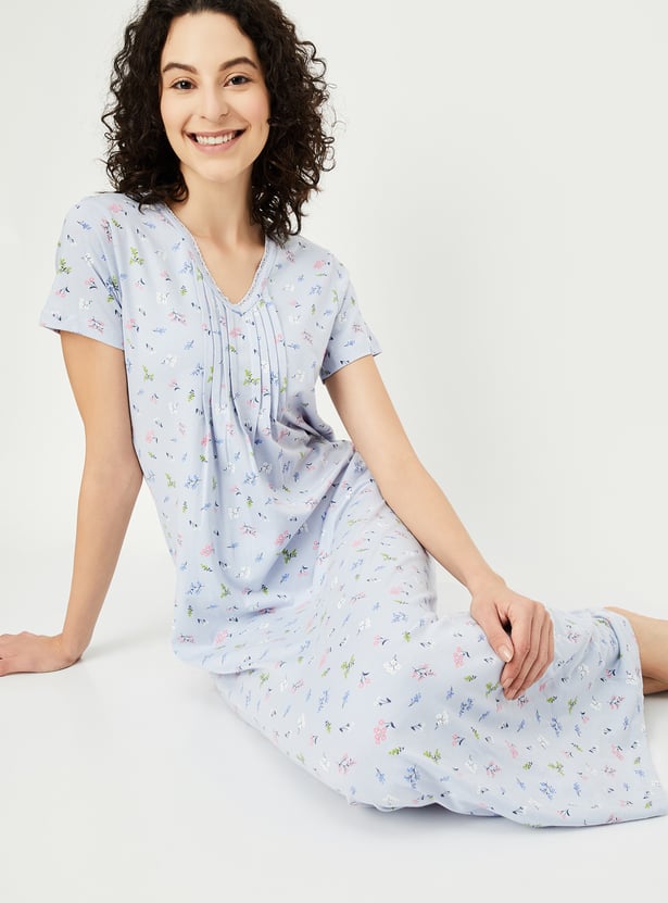 Women Floral Printed Nightgown