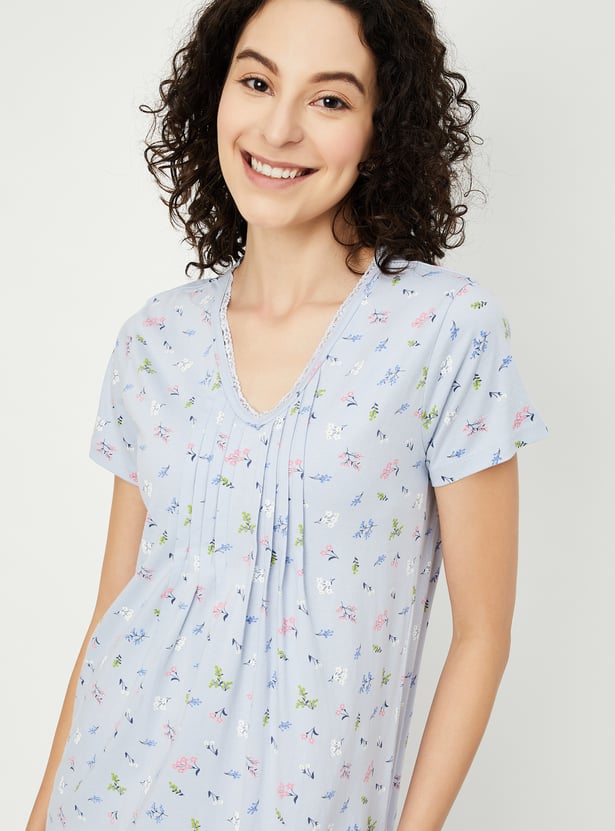 Women Floral Printed Nightgown