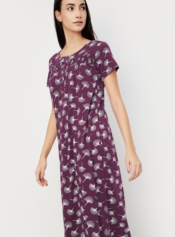 Women Floral Printed Nightgown