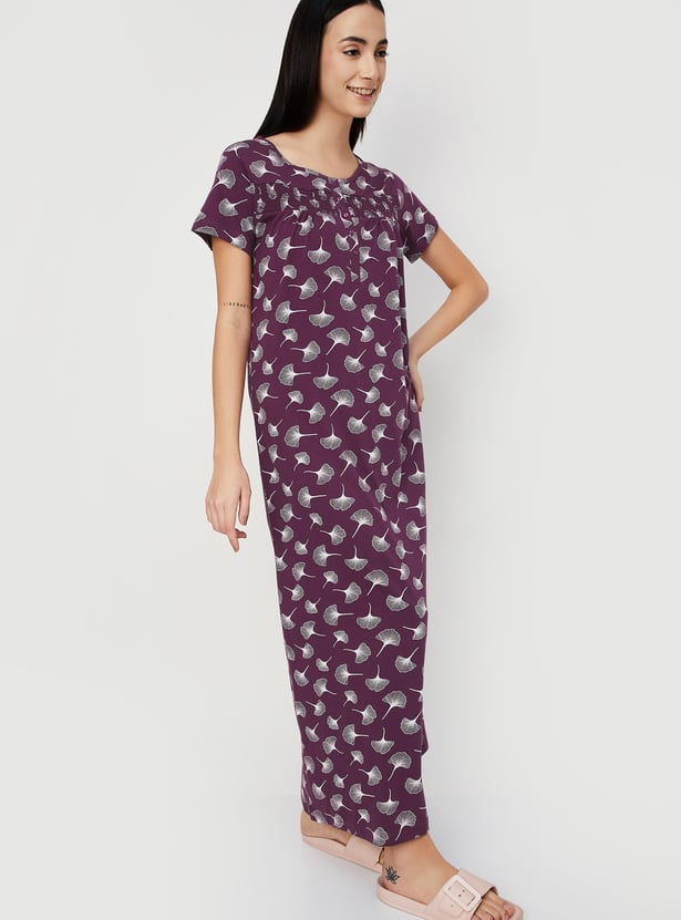 Women Floral Printed Nightgown