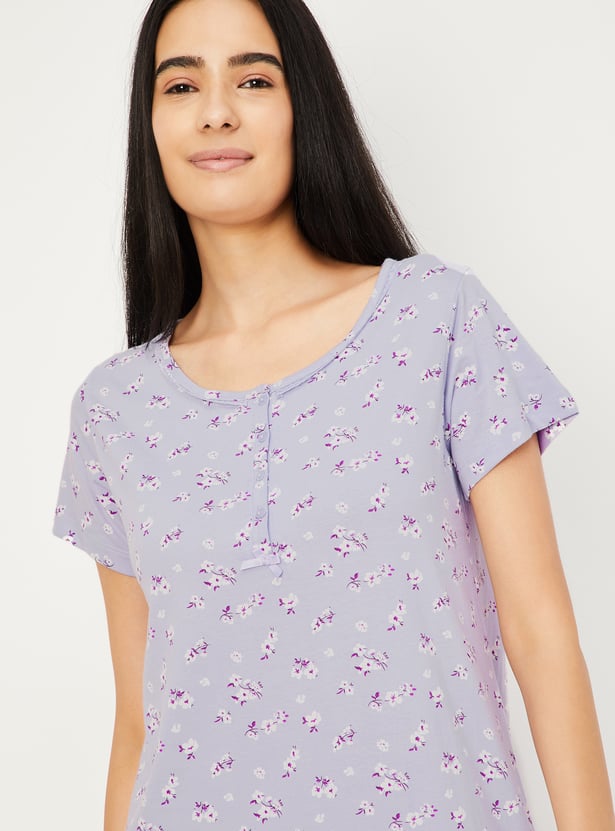 Women Floral Printed Nightgown