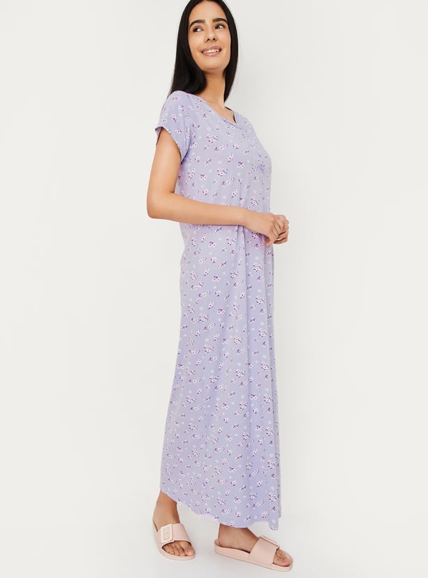 Women Floral Printed Nightgown