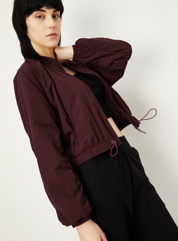 Women Solid Sporty Jacket