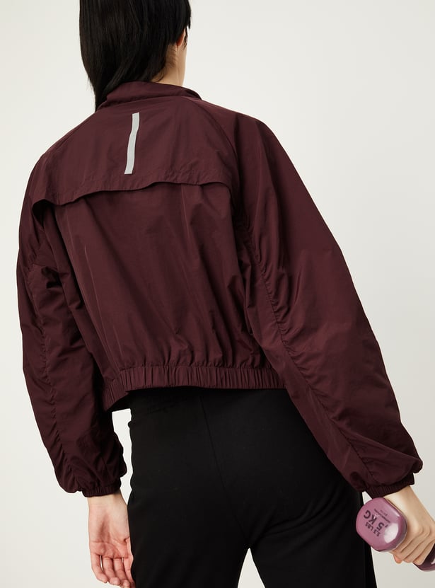 Women Solid Sporty Jacket