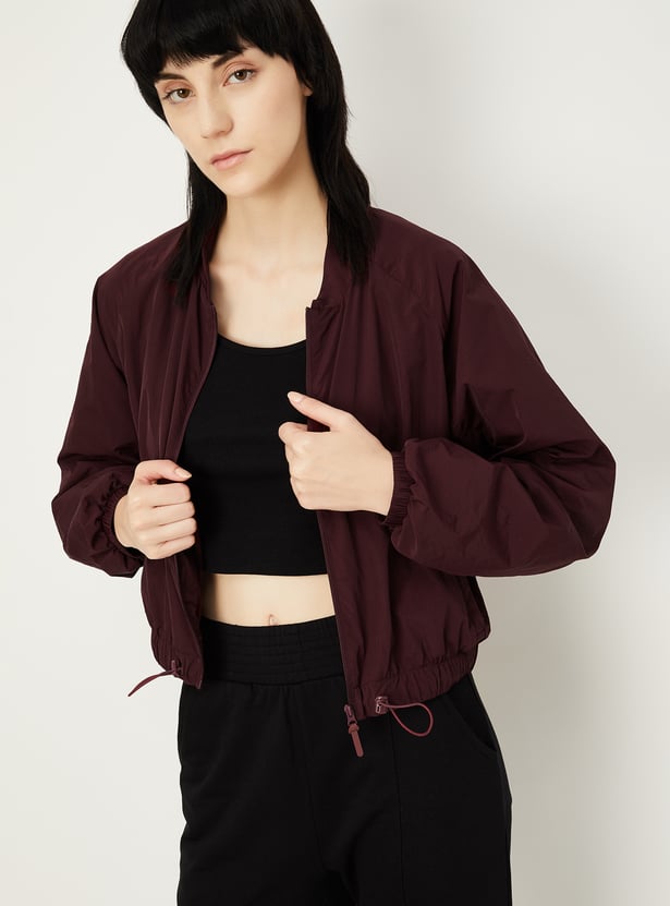 Women Solid Sporty Jacket