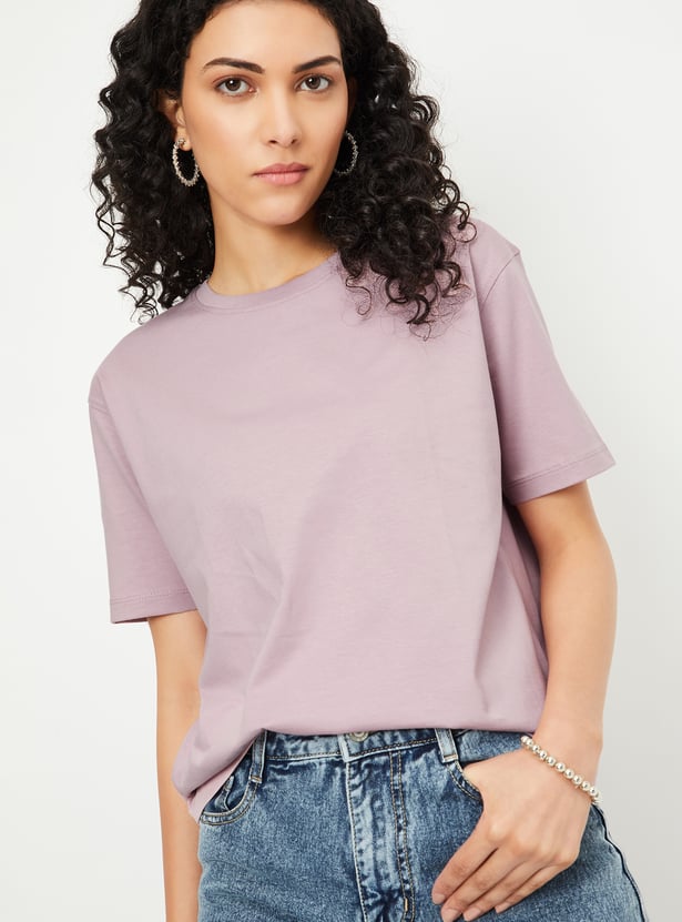 Buy Women Solid T-shirt Online at just Rs. 299.0