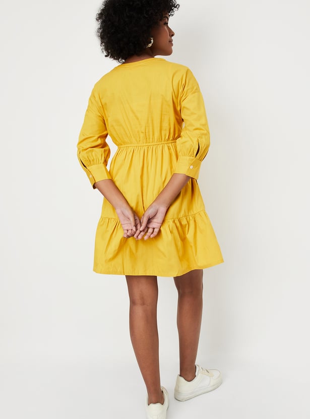 Women Schiffli Tiered Dress