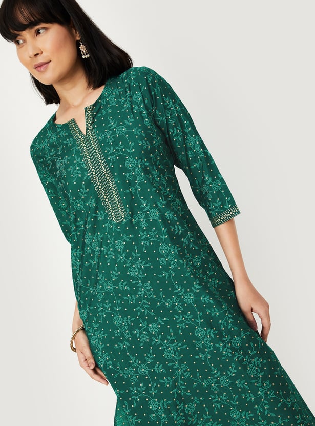 Women Printed Straight Kurta