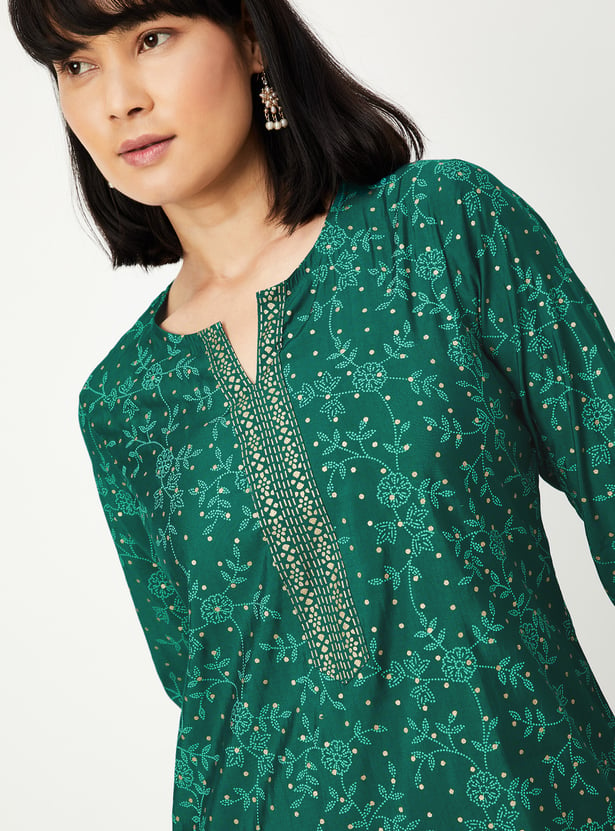 Women Printed Straight Kurta