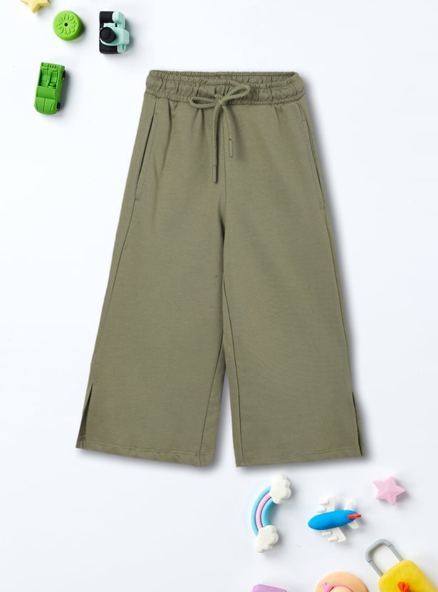 Girls Solid Track Pants