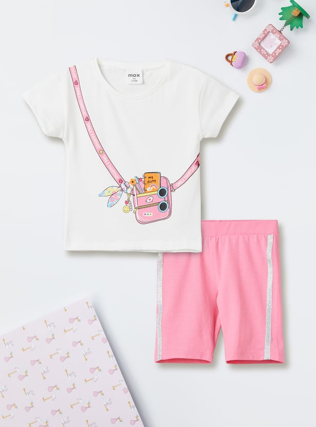 Girls Printed Short Set