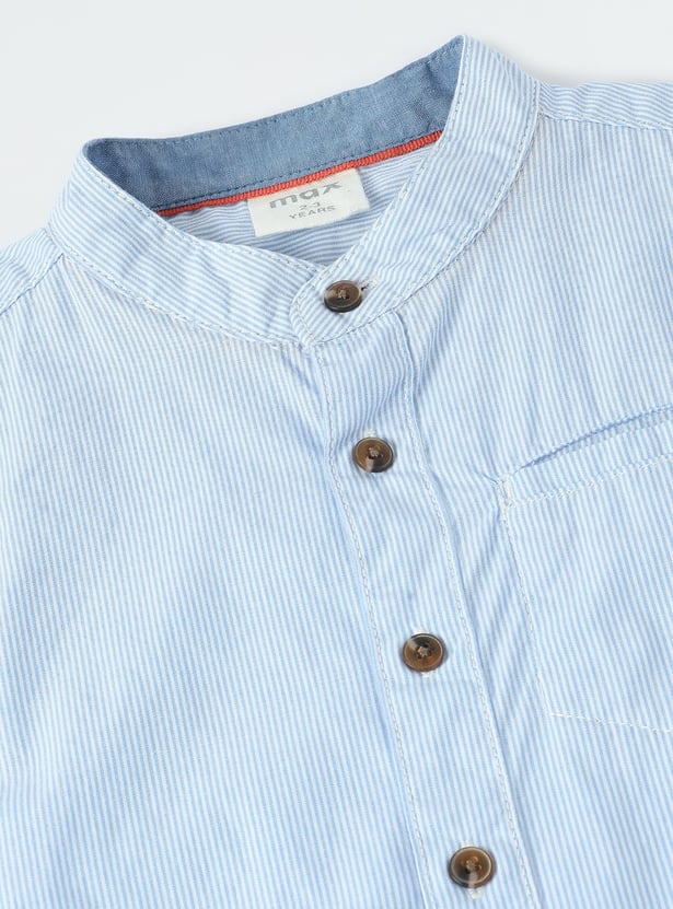 Boys Striped Insert Pocket Shirt