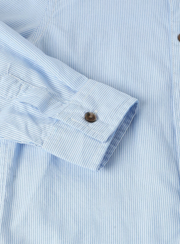 Boys Striped Insert Pocket Shirt