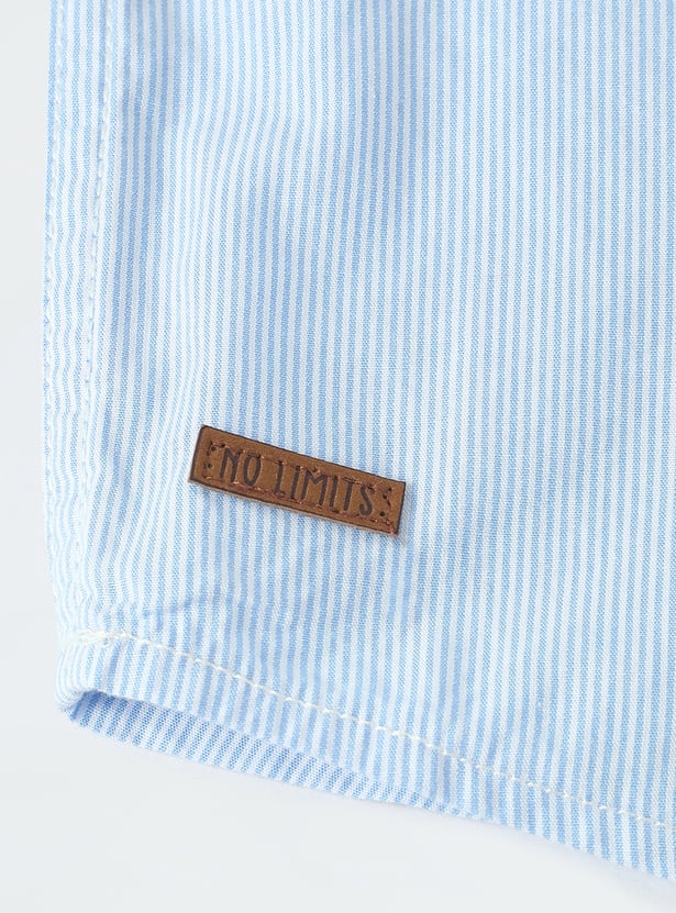 Boys Striped Insert Pocket Shirt