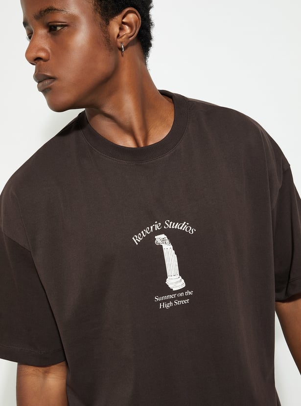 URB_N Men Boxy Fit Graphic Printed T-shirt