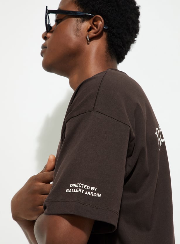 URB_N Men Boxy Fit Graphic Printed T-shirt