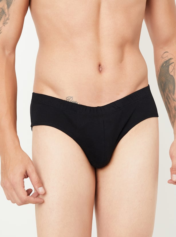 Men Solid Brief - Pack of 2