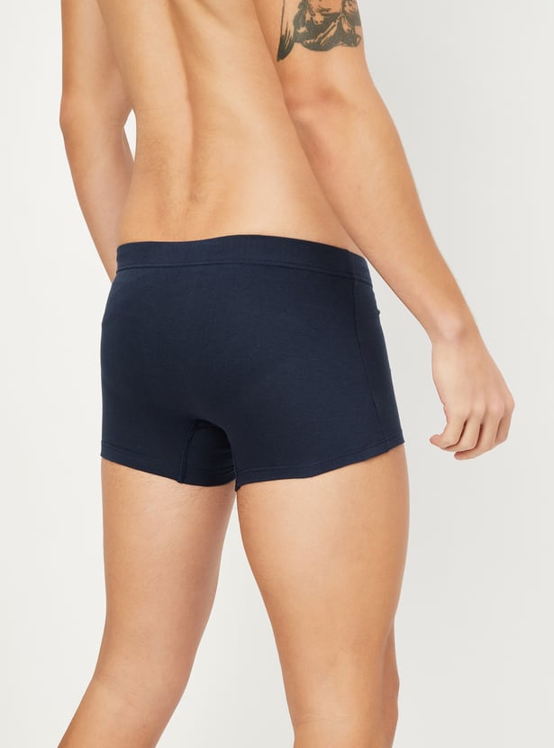 Men Assorted Solid Trunks - Pack of 2