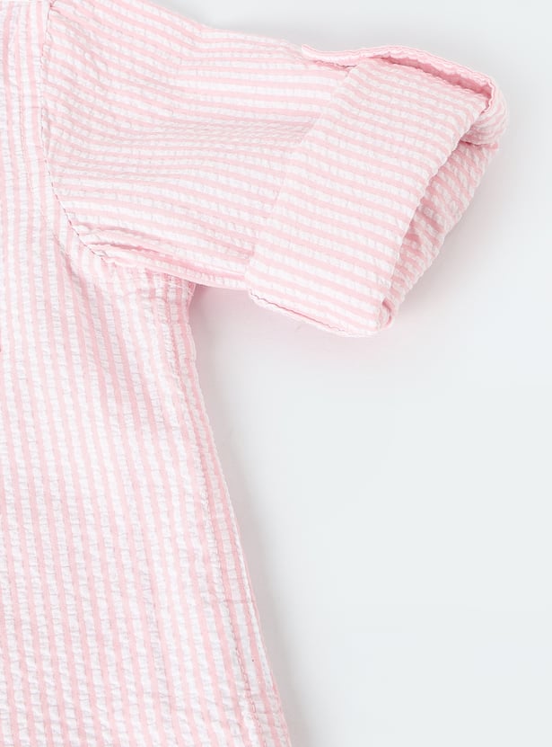 Boys Striped Seer Sucker Shirt