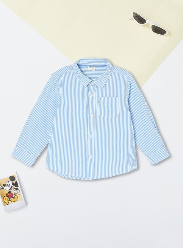 Boys Striped Seer Sucker Shirt