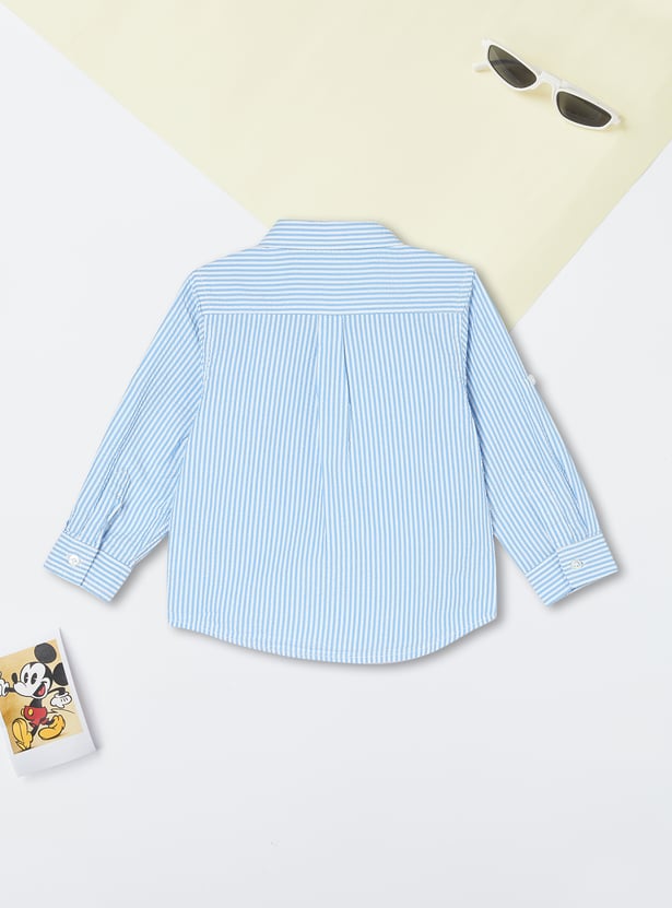 Boys Striped Seer Sucker Shirt