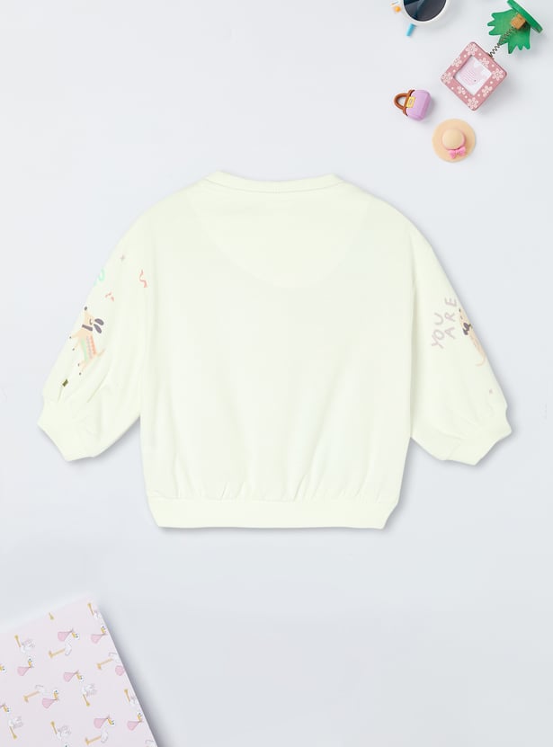 Girls Graphic Printed Sweatshirt