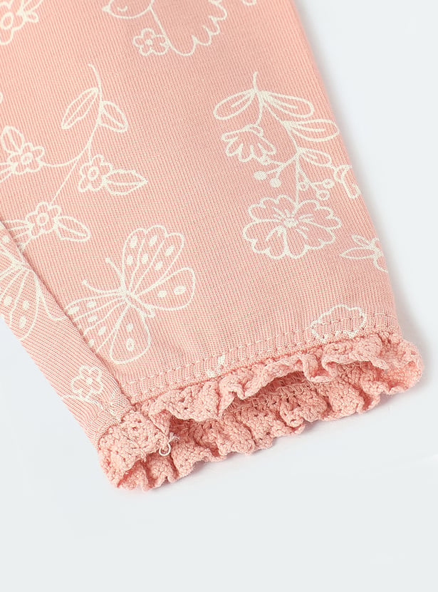 Girls Appliqued Sleepwear Set